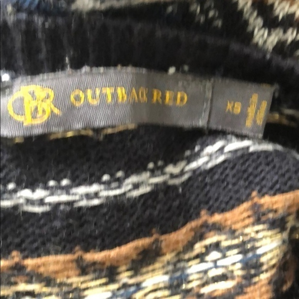Outback Red Ruffle Sweater Size Small - Picture 3 of 3